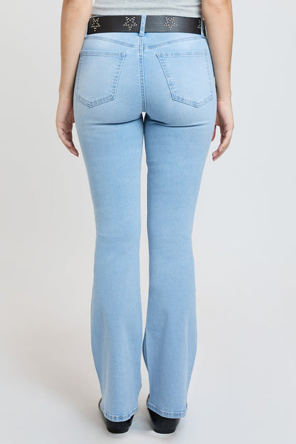 Women's Mid Rise Belted Bootcut Jeans