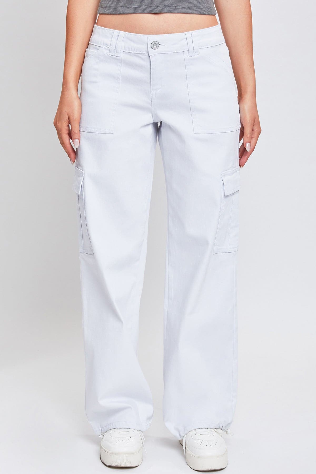 Women's Cargo Jeans with Bungee Hem
