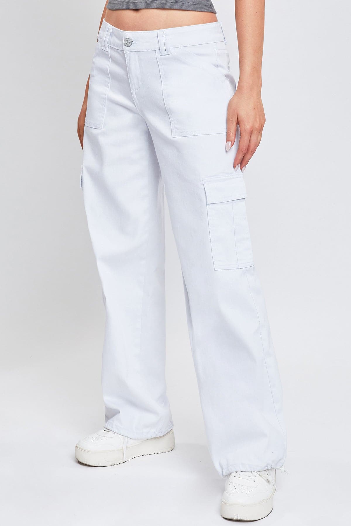Women's Cargo Jeans with Bungee Hem