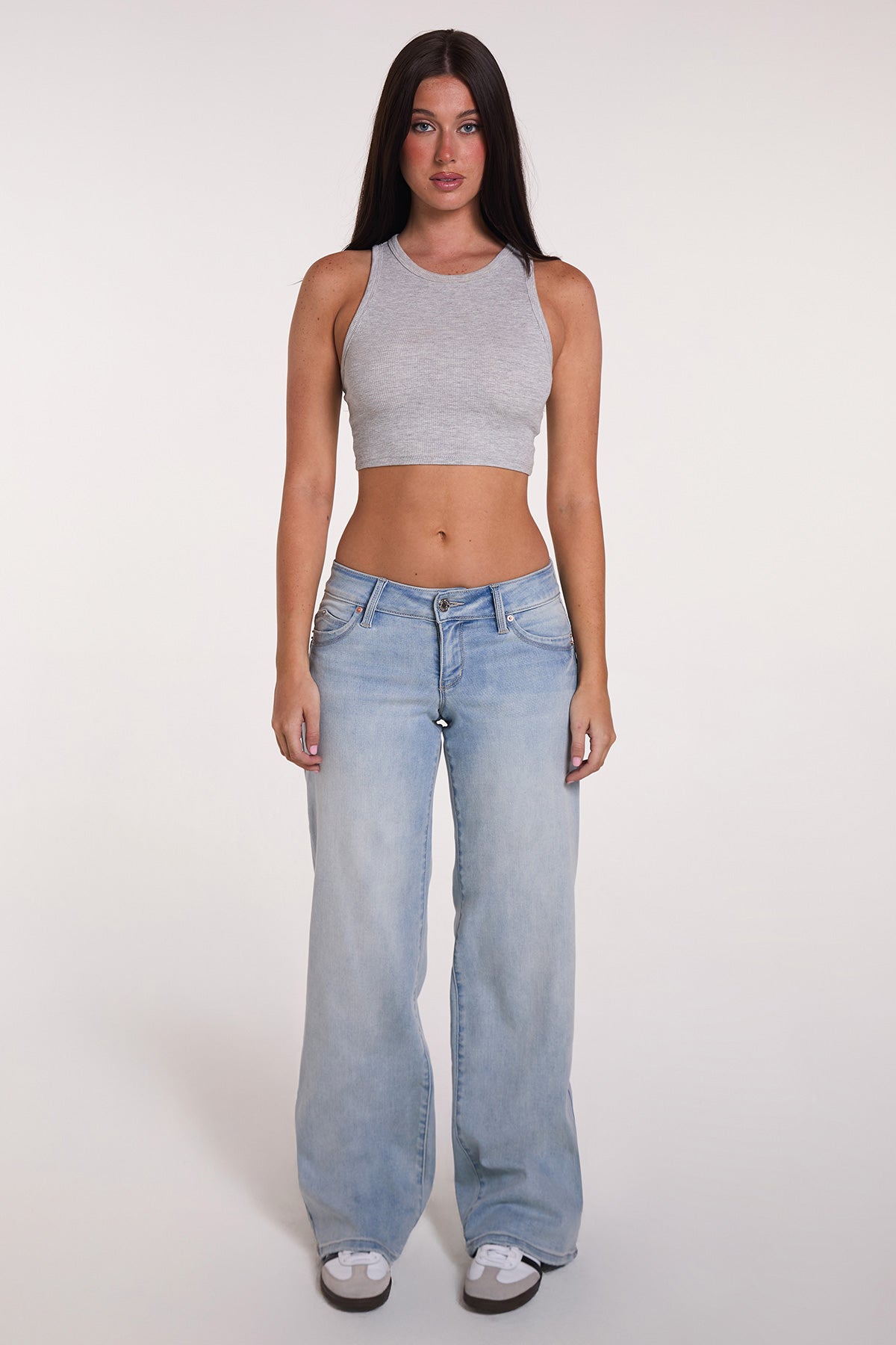 Women's Luxe Low Rise WannaBettaButt Wide Leg Jeans