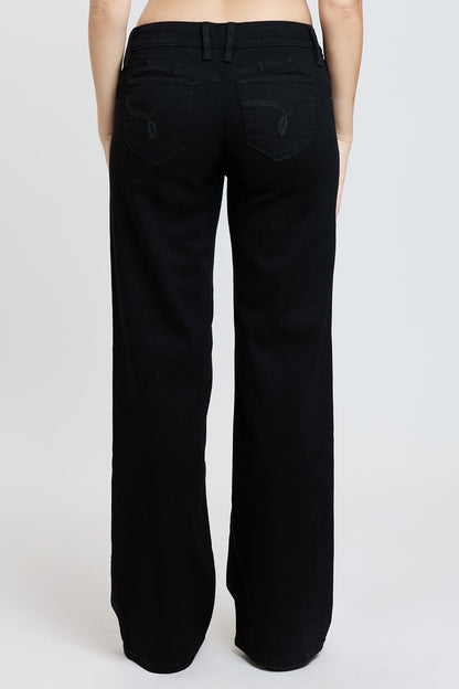 Women's Luxe Low Rise WannaBettaButt Wide Leg Jeans
