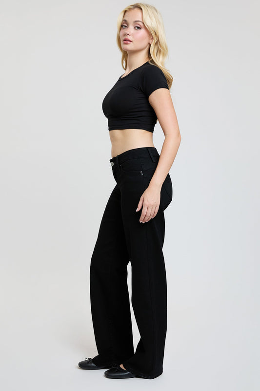 Women's Low Rise WannaBettaButt Wide Leg Jeans