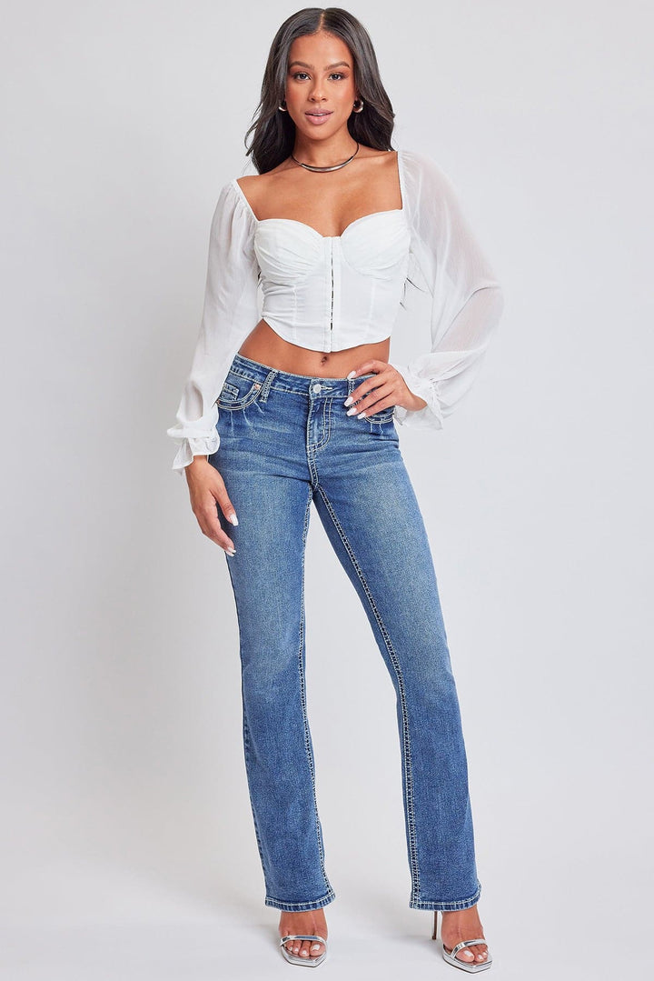 Women’s Premium Heavy Stitch Mid-Rise Bootcut Jeans