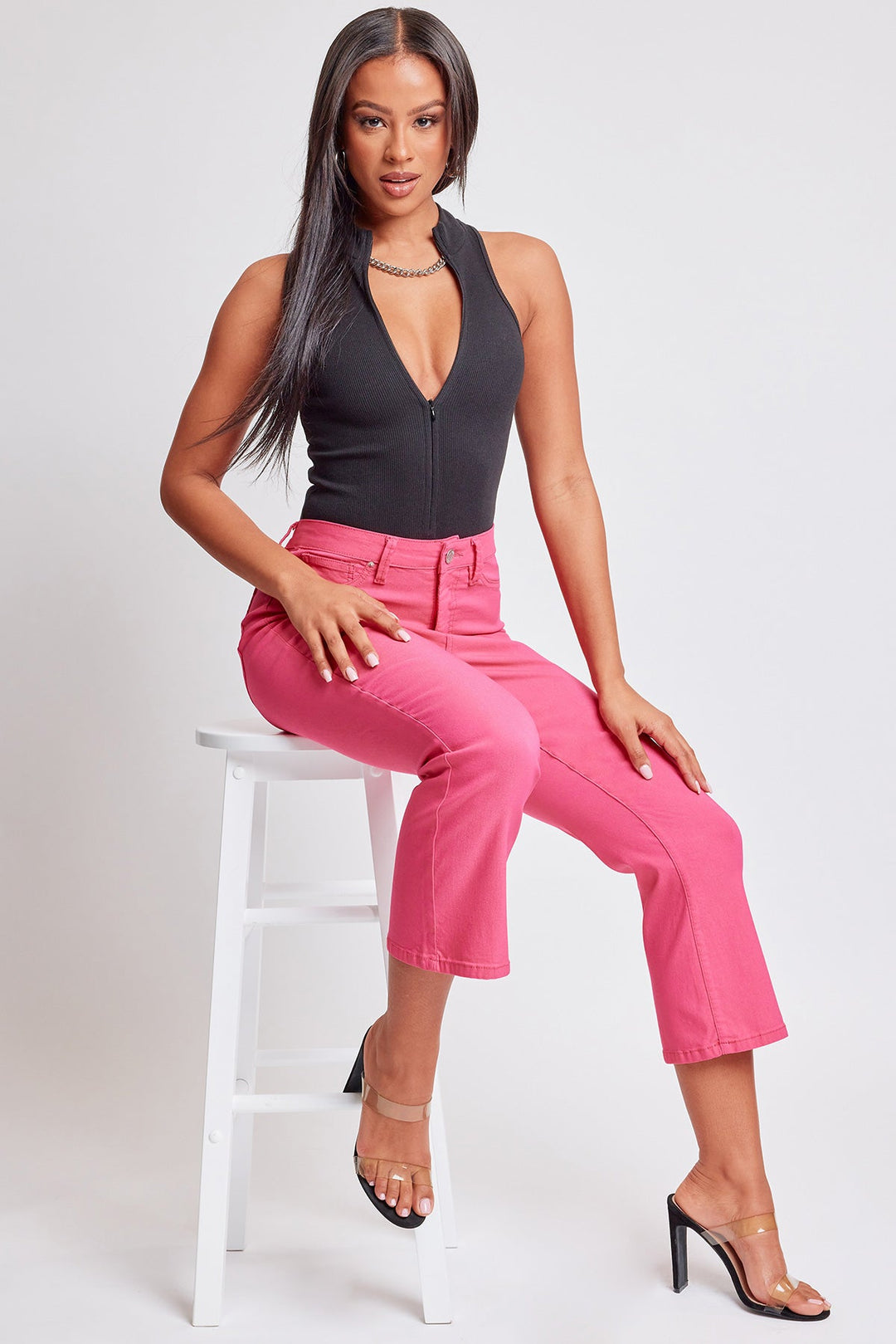 Women's Hyperstretch Cropped Kick Flare Leg Pants