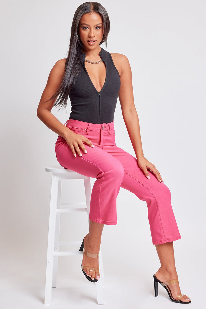 Women's Hyperstretch Cropped Kick Flare Leg Pants