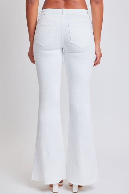 Women's Low Rise Fray Hem Flare Jeans