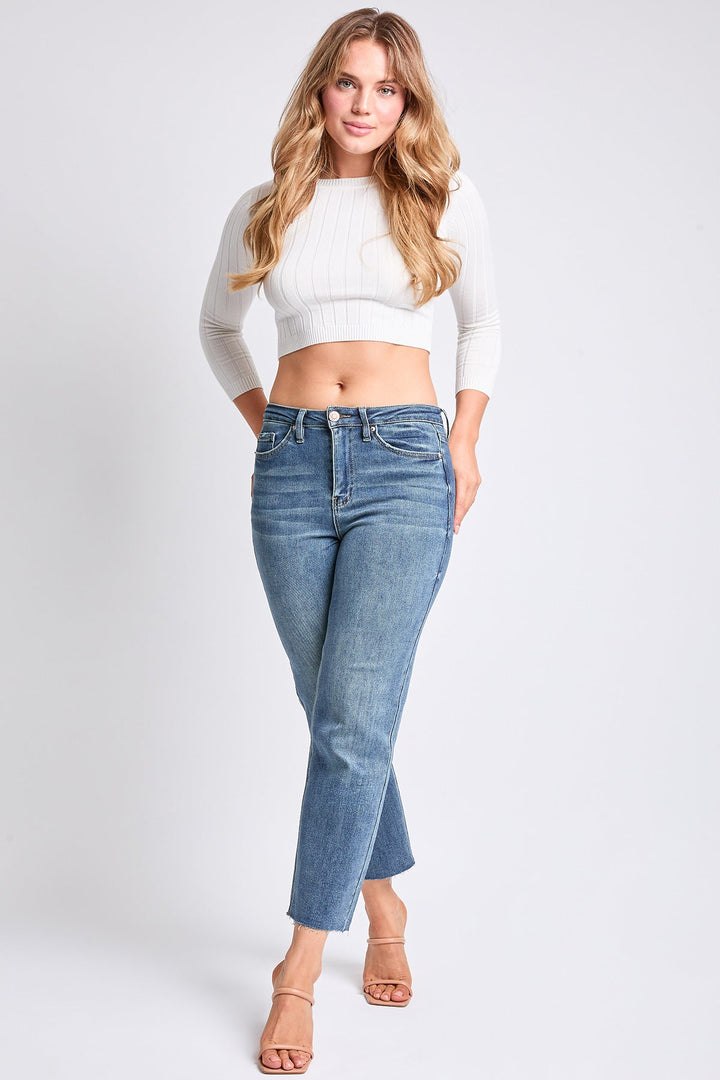 Women's Luxe Cropped Straight Leg Jeans