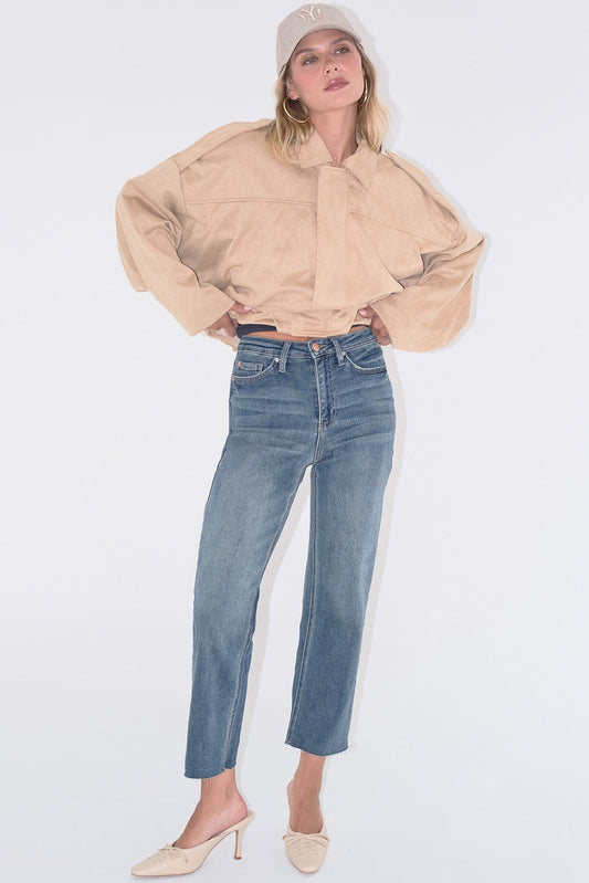 Women's Luxe Cropped Straight  Jeans