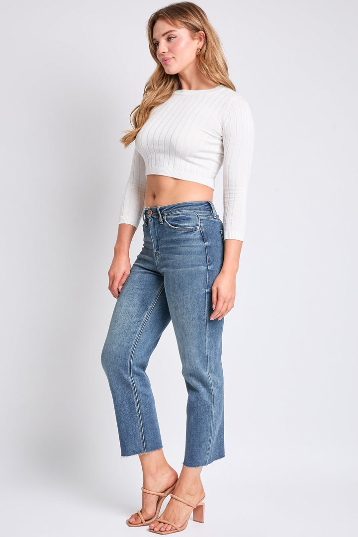 Women's Luxe Cropped Straight Leg Jeans