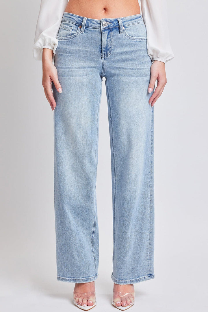 Women's Luxe Mid Rise Premium Stretch Wide Leg Jeans