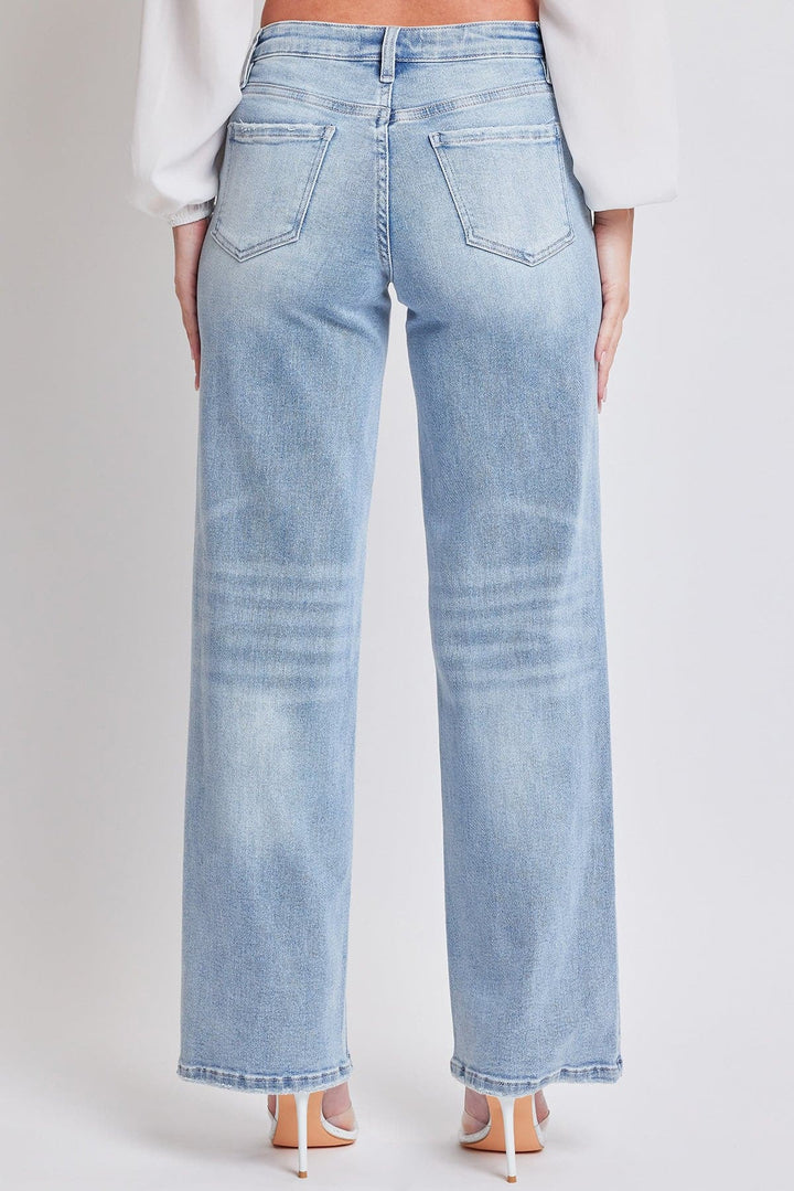 Women's Luxe Mid Rise Premium Stretch Wide Leg Jeans