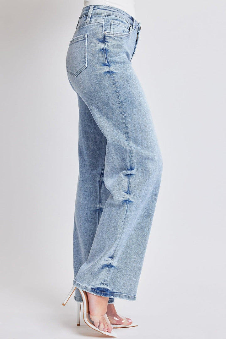 Women's Luxe Mid Rise Premium Stretch Wide Leg Jeans