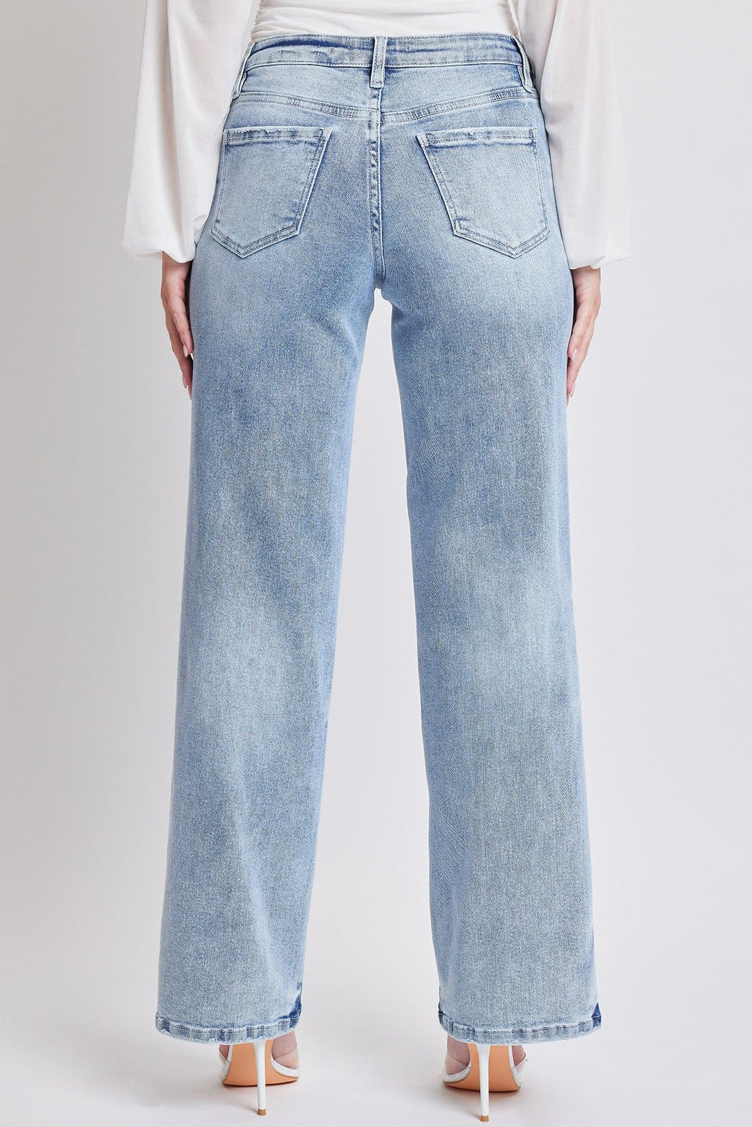 Women's Luxe Mid Rise Premium Stretch Wide Leg Jeans