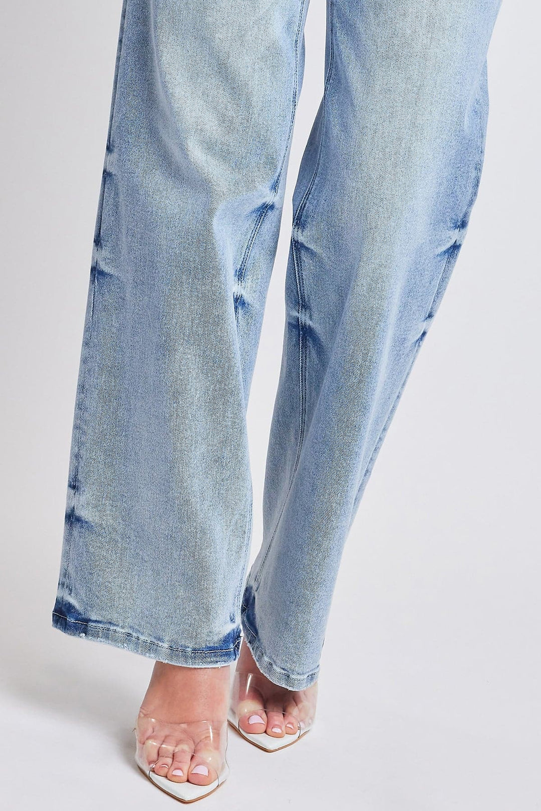 Women's Luxe Mid Rise Premium Stretch Wide Leg Jeans