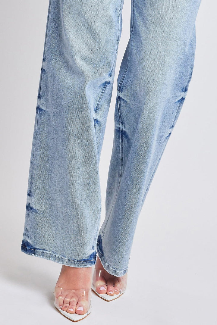 Women's Luxe Mid Rise Premium Stretch Wide Leg Jeans