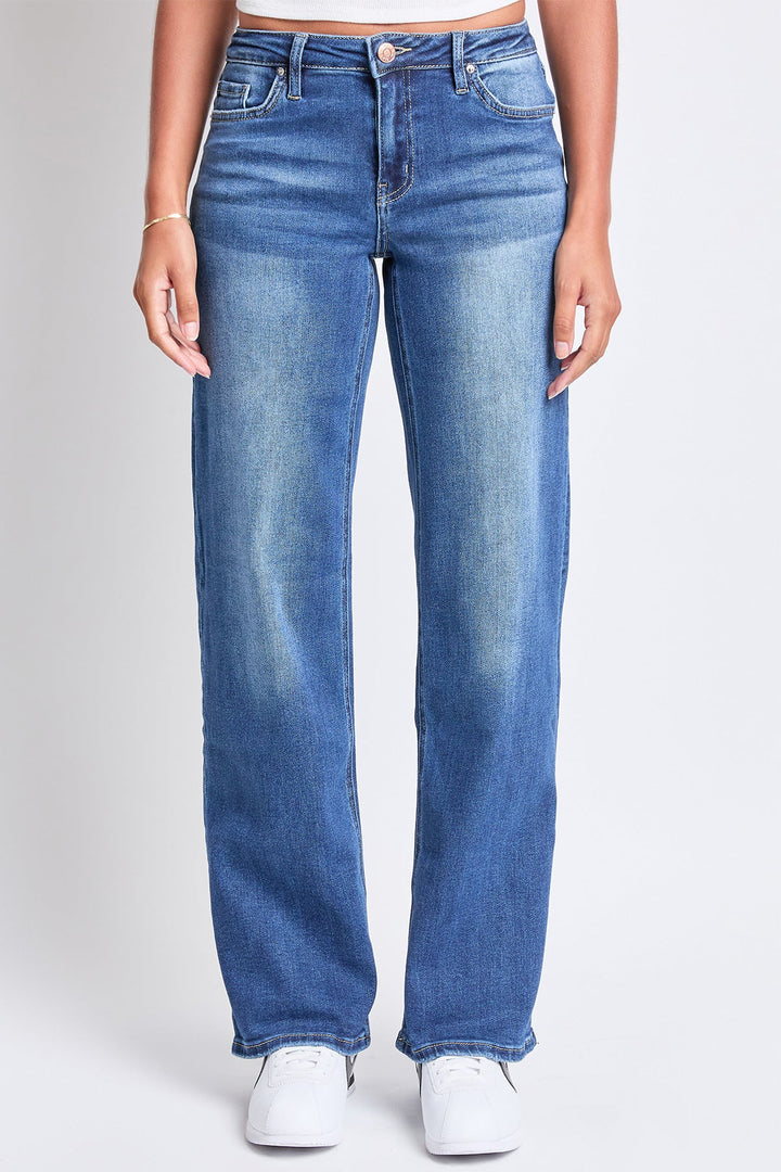 Women's Luxe Mid Rise Premium Stretch Wide Leg Jeans