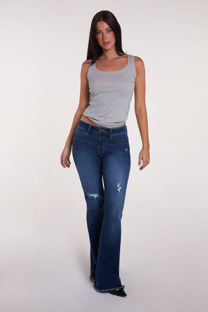 Women's Luxe High Rise WannaBettaButt Flare Jeans