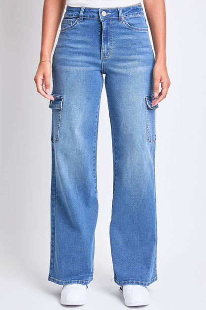 Women's High Rise Wide Leg Skater Cargo Jeans
