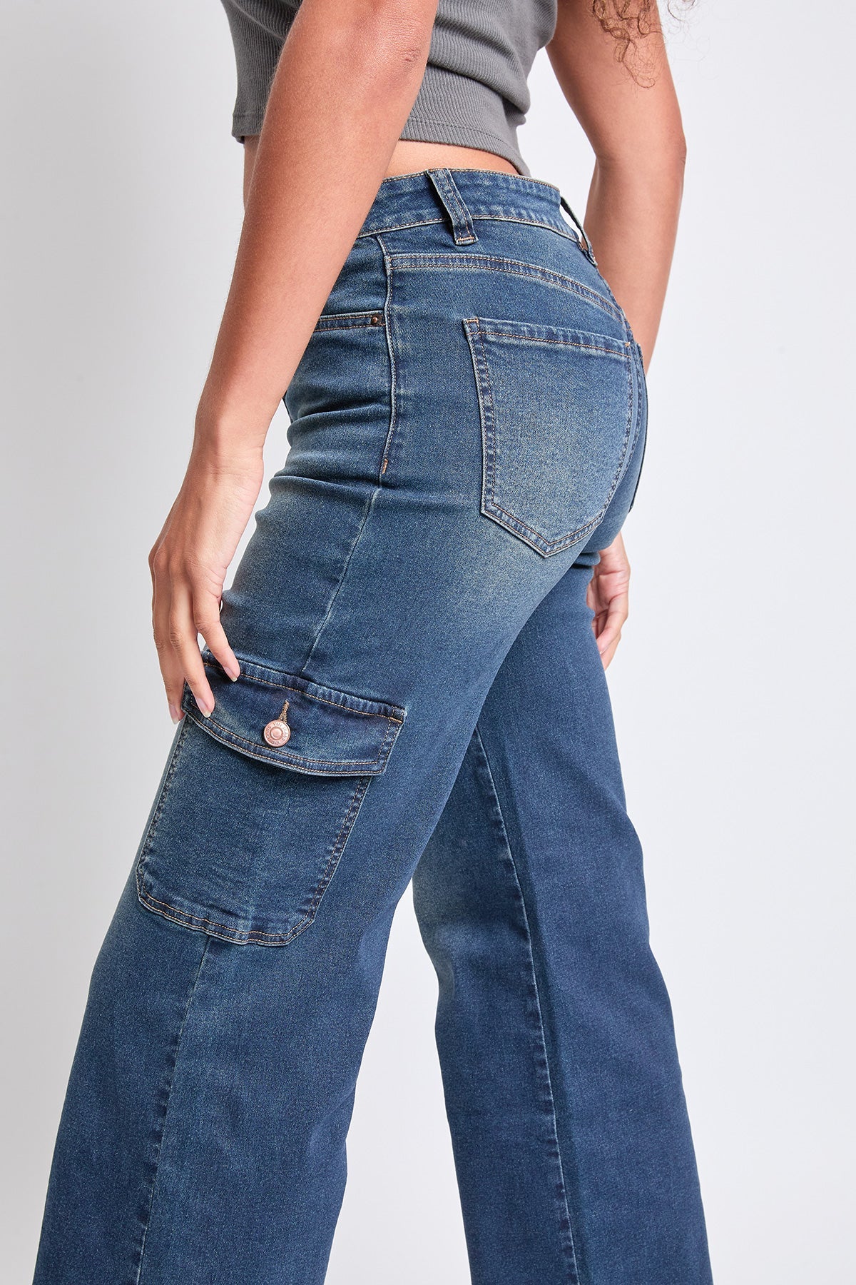Women's High Rise Wide Leg Skater Cargo Jeans