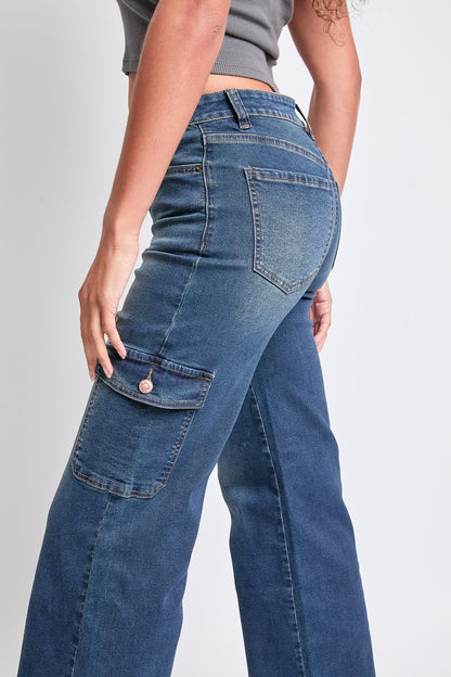 Women's High Rise Wide Leg Skater Cargo Jeans
