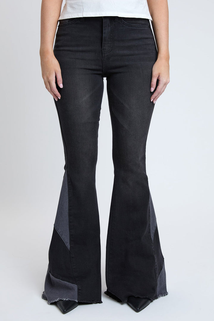 Women's Sustainable Block Panel Flare Jeans