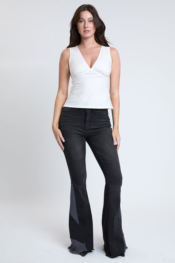 Women's Sustainable Block Panel Flare Jeans