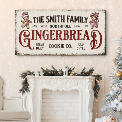 Family Gingerbread Bakery Christmas Sign