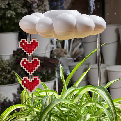 Original Dripping Rain Cloud with Pixel Heart Charm Set