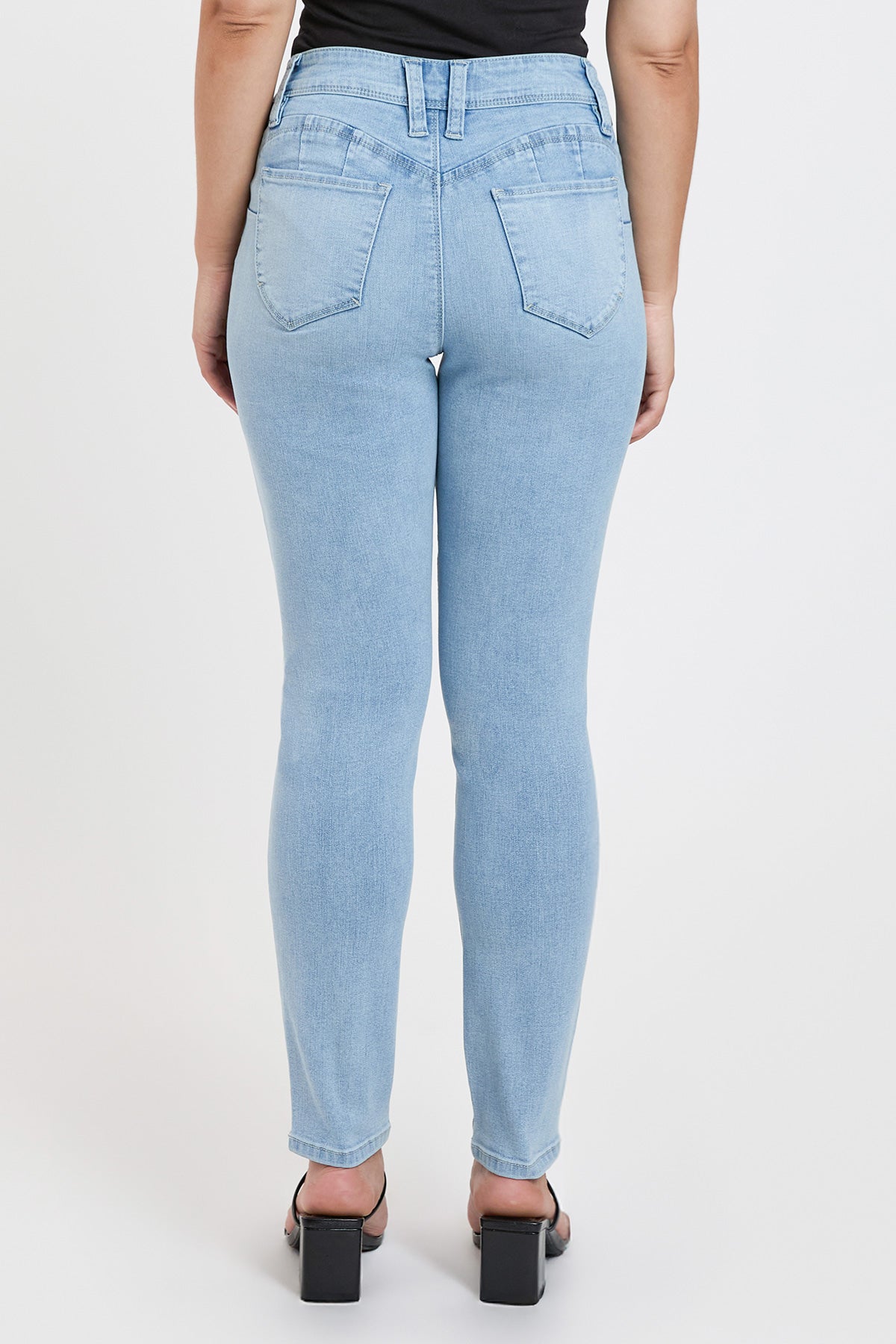 Women's Petite Curve Confidence WannaBettaButt Mid Rise Skinny