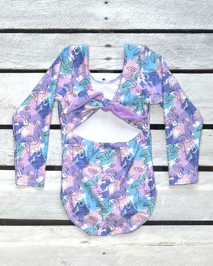Painted Flamingo Girl Tie Back