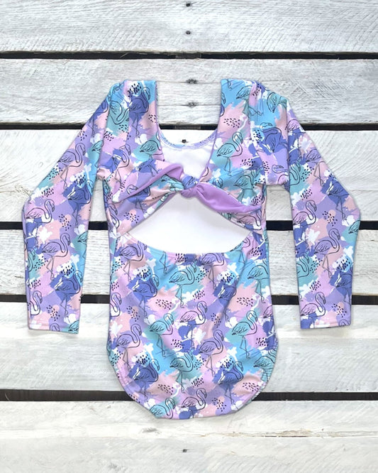 Painted Flamingo Girl Tie Back