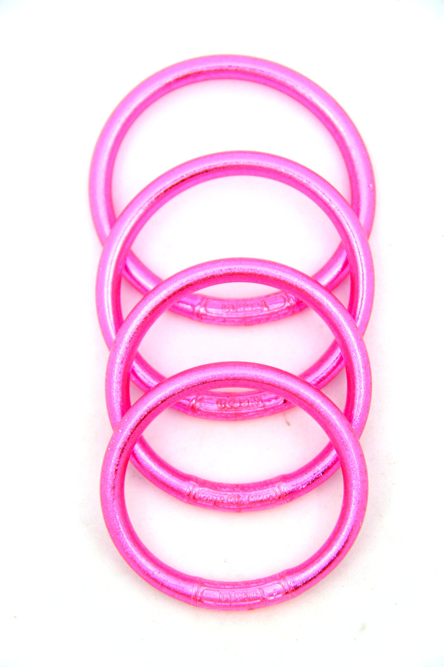Fluo Pink Toddler Thai Buddhist Temple Bracelets, Mantra Bangle, Waterproof Jewelry
