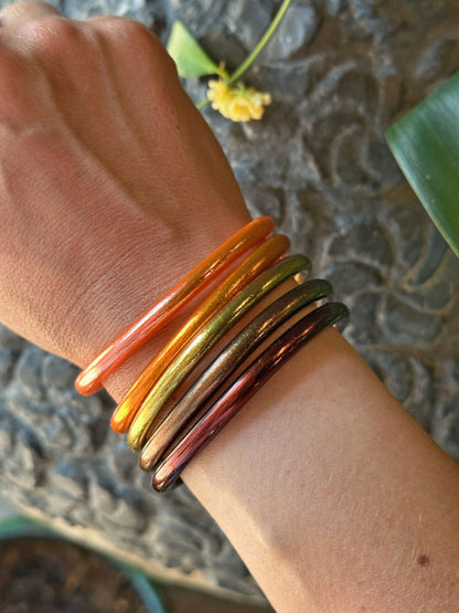 Arm Party Stacks: Rainbow Thai Buddhist Temple Bracelets, Mantra Bangle Sets, Kumlai