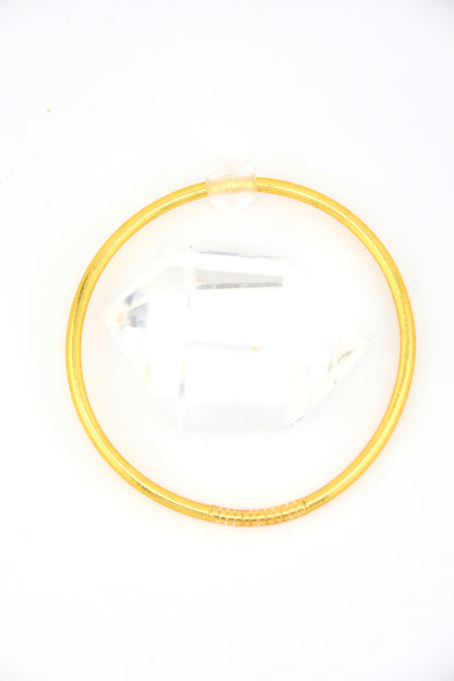 Crystal Energy Thin Thai Buddhist Temple Bangles, Gold, Rose Gold, Champagne Mantra Bracelets