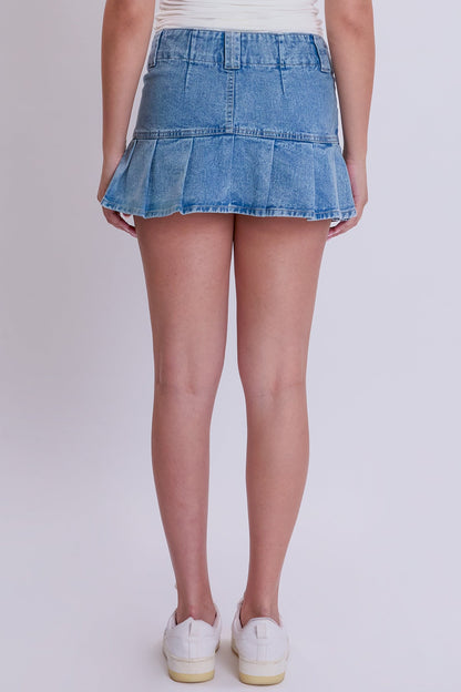Women's 2 Button Pleated Skort