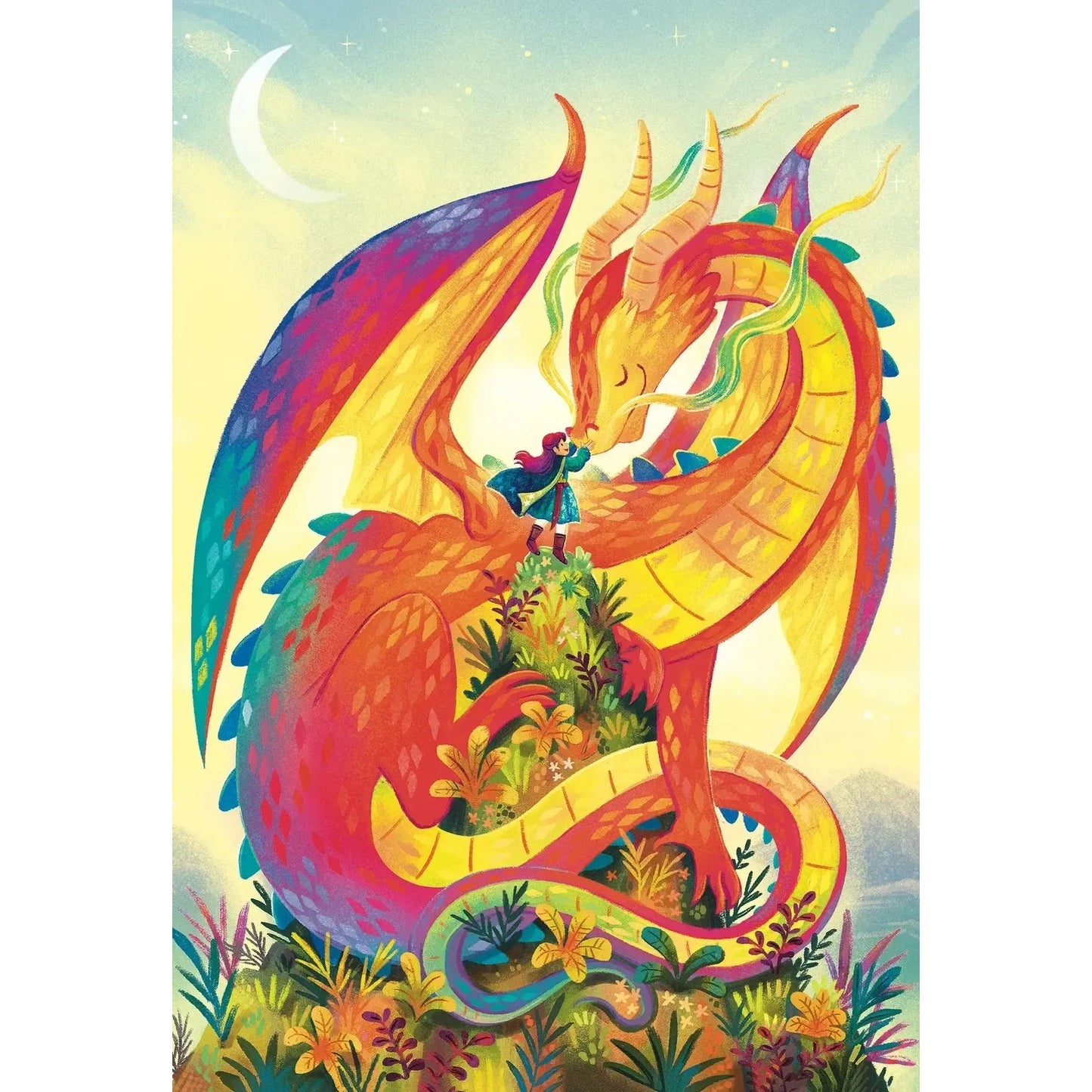 Rainbow Dragon 100 Large Piece Jigsaw Puzzle Cobble Hill