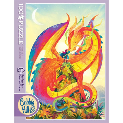 Rainbow Dragon 100 Large Piece Jigsaw Puzzle Cobble Hill