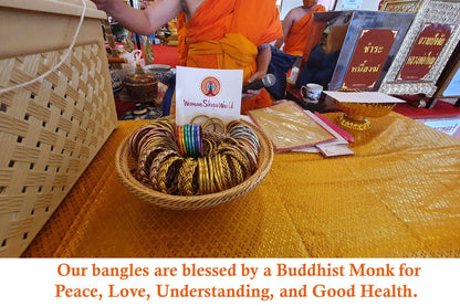 Arm Party Stacks: Rainbow Thai Buddhist Temple Bracelets, Mantra Bangle, Kumlai, Sizes Available