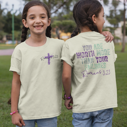 Romoan 3:23 - Worth More Youth & Toddler Graphic Tee