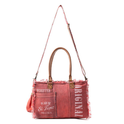 Coastal Steel Upcycled Tote in Red