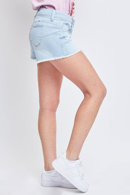Women's WannaBettaButt Low Rise Frayed Shorts