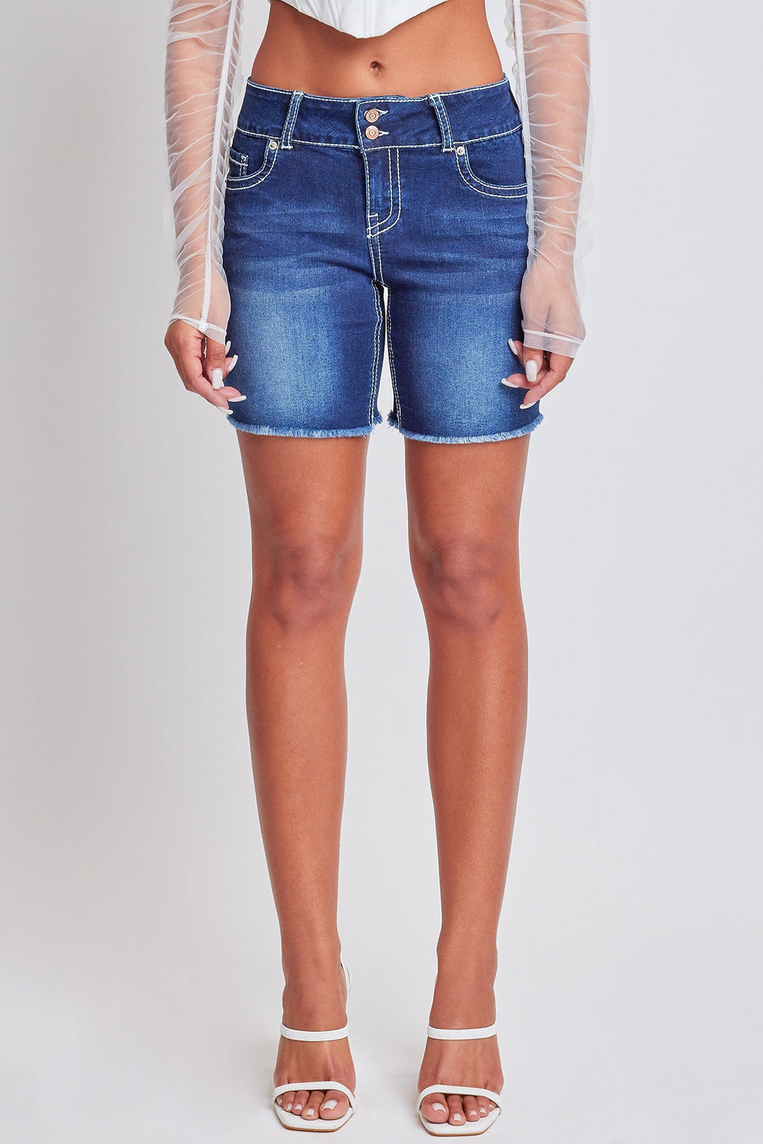 Women's Heavy Stitch 2 Button Long Shorts