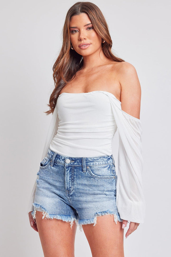 Women's High Rise Summer Fray Hem Shorts