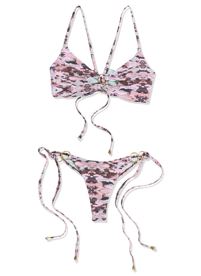 Side-Tie Ring Semi-Brazilian Bottom - Joey | Desert Dusk Camo