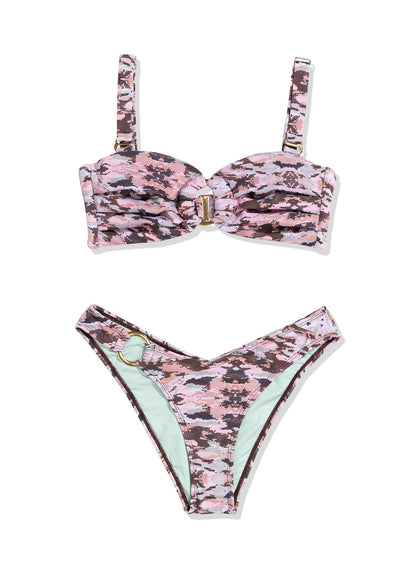 Convertible Ring Front Bandeau Top - Savanna | Desert Dusk Camo