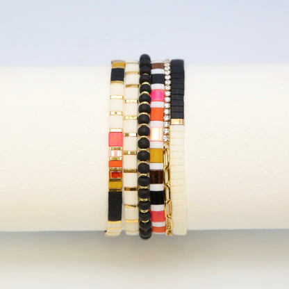 DARK SUNSET  - 6  Bracelet Stack