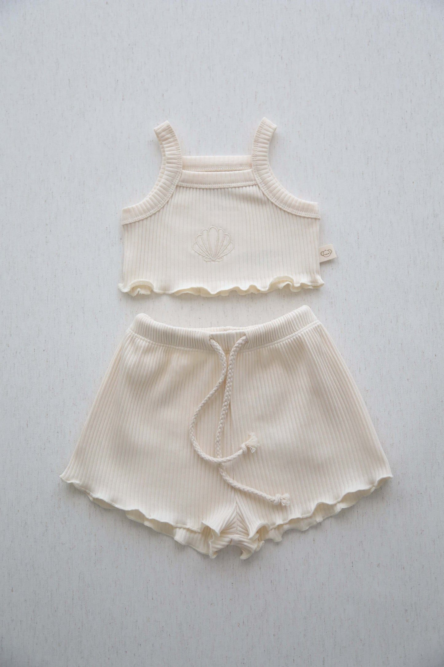 White Crop-Short Set