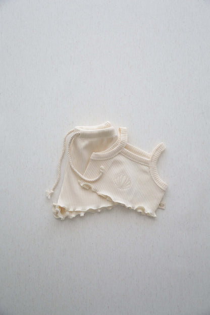 White Crop-Short Set