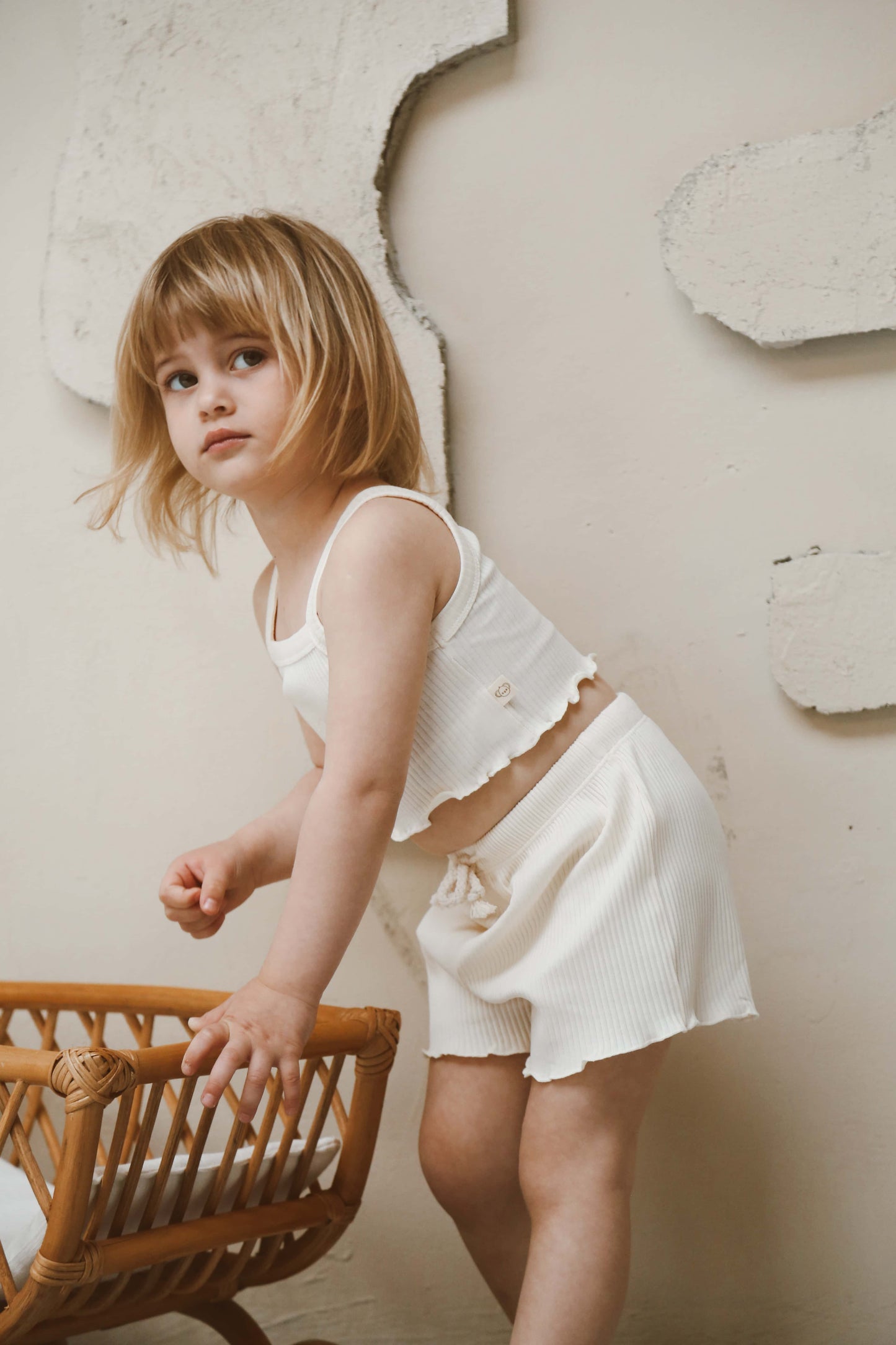 White Crop-Short Set