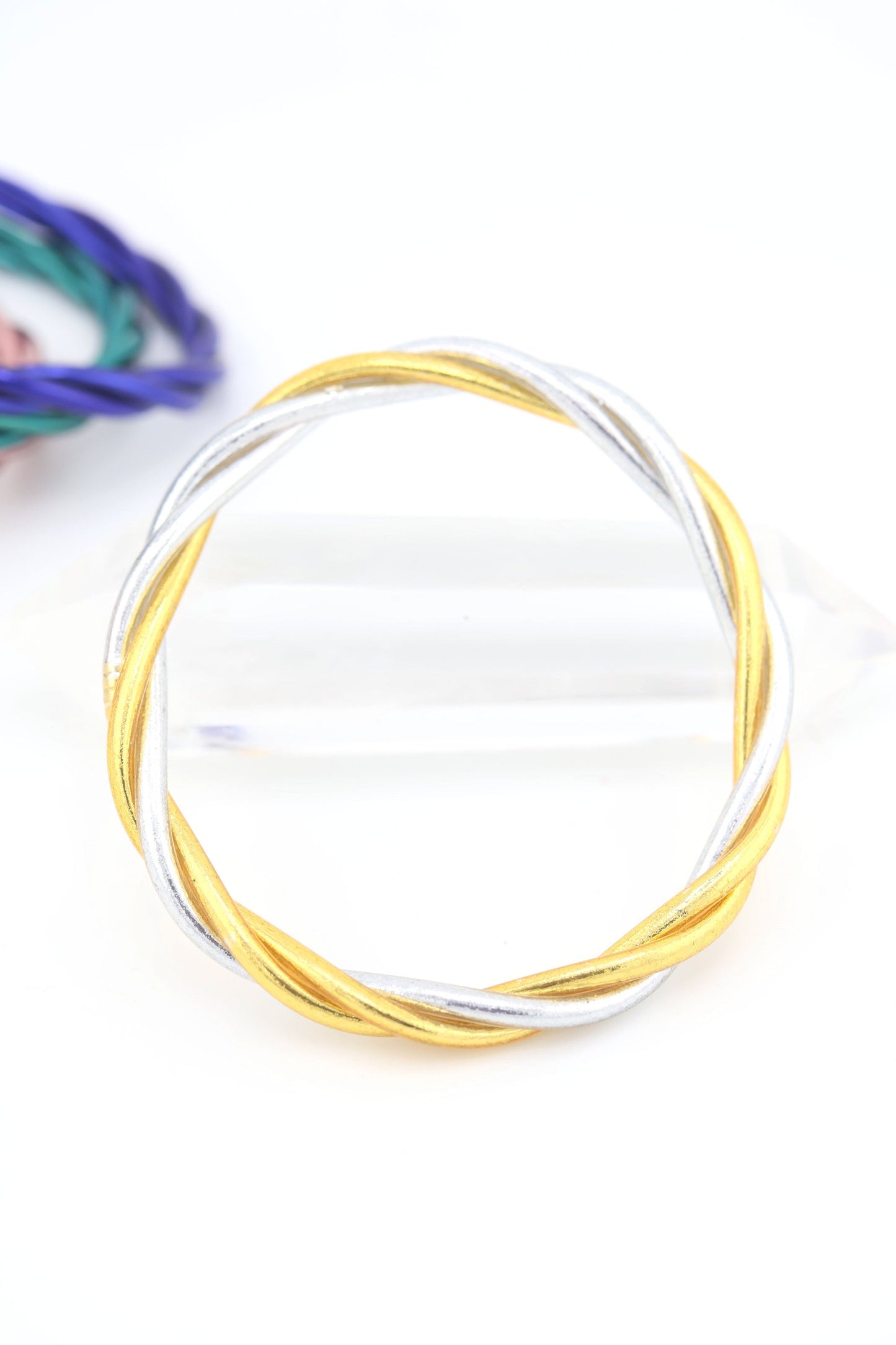 Twisted Thai Buddhist Temple Bracelets, Mantra Bangle, Kumlai, Colors & Sizes Available